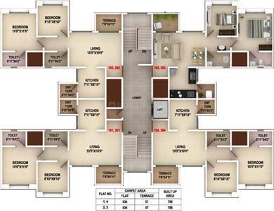 Project Image of 801 Sq.ft 2 BHK Apartment / Flat for sale in Kondhwa for Rs. 6400000