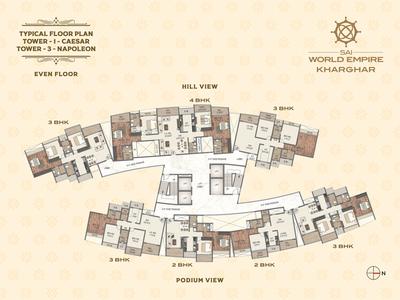 Project Image of 764.0 - 2013.0 Sq.ft 2 BHK Apartment for buy in Paradise Sai World Empire Phase 1