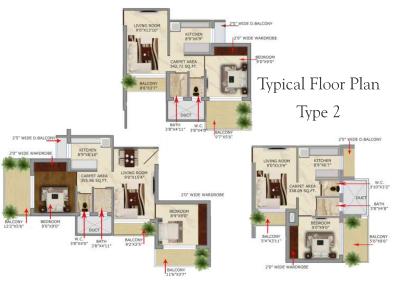 Project Image of 381.04 - 468.23 Sq.ft 1 BHK Apartment for buy in Tetris Green Valley