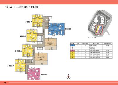 Project Image of 1796.0 - 2708.0 Sq.ft 3 BHK Apartment for buy in Prestige Beverly Hills