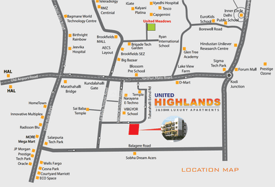 Project Image of 1080.0 - 1630.0 Sq.ft 2 BHK Apartment for buy in United Highlands