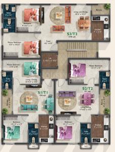 Project Image of 938.0 - 1602.0 Sq.ft 2 BHK Apartment for buy in KVR Emerald