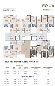Project Image of 549.0 - 1067.0 Sq.ft 2 BHK Apartment for buy in Kolte Patil Equa Wing F And G
