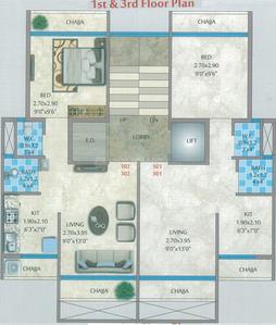 Project Image of 0.0 - 260.0 Sq.ft 1 BHK Apartment for buy in Sai Majestic