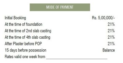 Adharshila Punit Enclave Payment Plan and Price list 1
