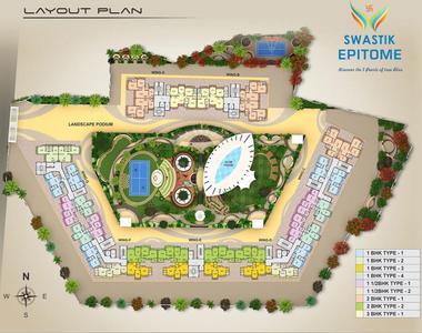 Project Image of 537.0 - 826.0 Sq.ft 2 BHK Apartment for buy in Swastik Epitome Building 1 Phase II 8 To 14 Floors