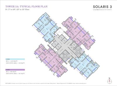 Project Image of 638.0 - 1382.0 Sq.ft 2 BHK Apartment for buy in Raheja Solaris 3