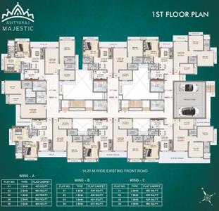 Project Image of 422.0 - 649.0 Sq.ft 1 BHK Apartment for buy in Adityaraj Majestic