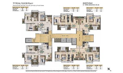 Project Image of 695.0 - 1115.0 Sq.ft 2 BHK Apartment for buy in Dosti West County Phase 4 Dosti Pine