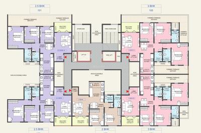 Project Image of 758.75 - 1097.6 Sq.ft 2 BHK Apartment for buy in Mittal Sun Emerald