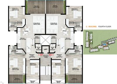 Project Image of 933.0 - 1092.0 Sq.ft 3 BHK Apartment for buy in Rohan Leher 2 Wing B C DE