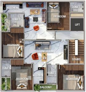 Project Image of 977.0 - 1077.0 Sq.ft 2 BHK Apartment for buy in Om Centrum Heights I