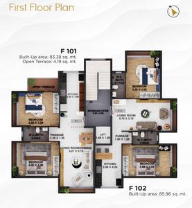 Project Image of 897.49 - 968.75 Sq.ft 2 BHK Apartment for buy in Borker Anandi Greens