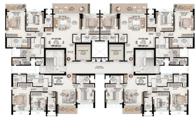 Project Image of 885.98 - 2486.57 Sq.ft 2 BHK Apartment for buy in Nahar Chandi Valley Phase I