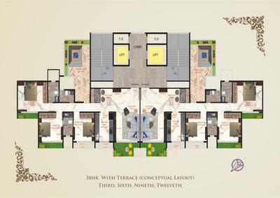 Project Image of 765.0 - 1400.0 Sq.ft 3 BHK Apartment for buy in P S Queens Bliss