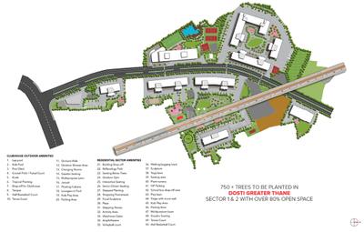 Project Image of 0.0 - 282.34 Sq.ft 1 BHK Apartment for buy in Dosti Greater Thane Phase 1 Dosti Paradise