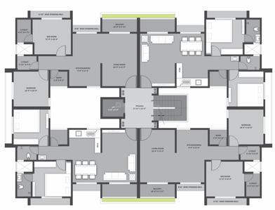 Project Image of 0.0 - 593.09 Sq.ft 2 BHK Apartment for buy in Akshar Uma Park Mangalam Park Bldg U