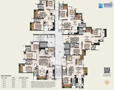 Project Image of 1279.0 - 2237.0 Sq.ft 2 BHK Apartment for buy in Poorvi Estella