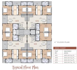 Project Image of 1845.0 - 1865.0 Sq.ft 3 BHK Apartment for buy in Om Kauls Gloria