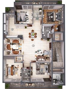 Genesis Ultra Luxury Builder Floors Genesis Ultra Luxury Builder Floors Cluster Plan from 1st to 4th Floor 1