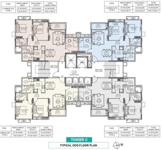 Project Image of 586.74 - 794.16 Sq.ft 2 BHK Apartment for buy in Peninsula Serenity At Ashok Astoria