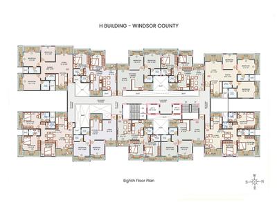 Project Image of 568.98 - 850.99 Sq.ft 2 BHK Apartment for buy in Windsor County Phase IV Wing H
