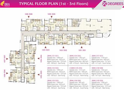 Project Image of 965.0 - 1506.0 Sq.ft 2 BHK Apartment for buy in DRA 90 Degrees