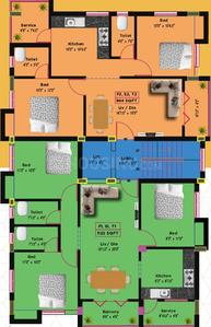 Alankar Imperial Block C Imperial Block C Cluster Plan From 1st To 3rd Floor 1