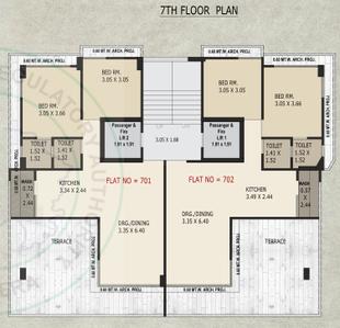 Project Image of 632.27 - 822.9 Sq.ft 2 BHK Apartment for buy in S B Blessings