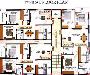 Project Image of 1050.0 - 1200.0 Sq.ft 2 BHK Apartment for buy in Seshadri Shri Chakri Residency