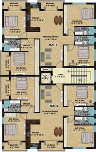 Project Image of 0.0 - 1348.0 Sq.ft 4 BHK Apartment for buy in Evos Olive Enclave