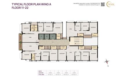 Project Image of 648.0 - 796.96 Sq.ft 2 BHK Apartment for buy in SAYBA NOOR