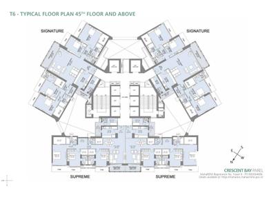 Project Image of 1206.0 - 1732.0 Sq.ft 3 BHK Apartment for buy in L And T Crescent Bay T6