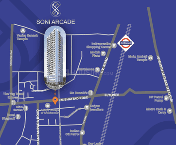 Project Image of 458.22 - 777.8 Sq.ft 1 BHK Apartment for buy in Soni Arcade Building No 2