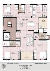 Ramaniyam Lakshmi Lakshmi Cluster Plan from 1st to 5th Floor 1
