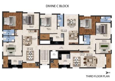 Project Image of 1526.0 - 1645.0 Sq.ft 3 BHK Apartment for buy in Traventure Divine