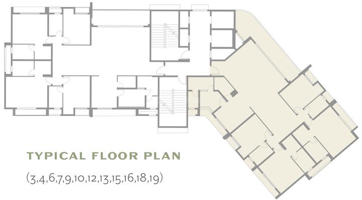 Alembic Kiara Kiara Cluster Plan from 3rd to 19th Floor 1