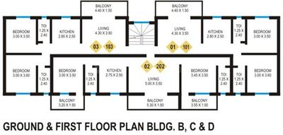 Project Image of 804.0 - 880.0 Sq.ft 1 BHK Apartment for buy in Saldanha Kieran Apartments Phase I