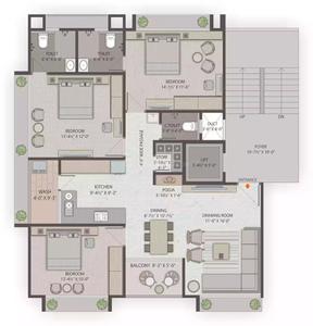 Project Image of 974.0 - 1962.0 Sq.ft 3 BHK Apartment for buy in Raajpearl Royal