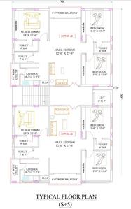 Harshith Heights Heights Cluster Plan from 1st to 5th Floor 1