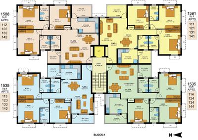 Project Image of 1553.0 - 1612.0 Sq.ft 3 BHK Apartment for buy in Ramky Elysium