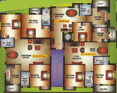 Project Image of 810.0 - 876.0 Sq.ft 2 BHK Apartment for buy in Pranav Casa Green