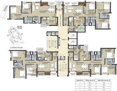 Project Image of 1230 Sq.ft 3 BHK Apartment / Flat for sale in New Town for Rs. 13800000