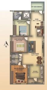 Project Image of 0.0 - 1760.0 Sq.ft 3 BHK Apartment for buy in Srinivasa Sai Enclave