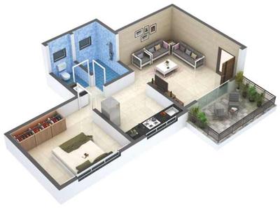 Project Image of 274.0 - 382.0 Sq.ft 1 RK Apartment for buy in Vidya Kaka Nano Homes