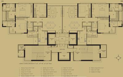 Project Image of 1433.11 - 3007.97 Sq.ft 3 BHK Apartment for buy in Nahar Excalibur