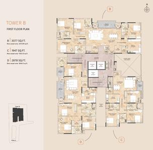 Project Image of 1947.0 - 3156.0 Sq.ft 3 BHK Apartment for buy in Appaswamy Belmont Residences