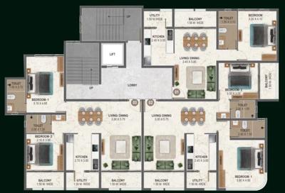 Project Image of 746.8 - 1295.01 Sq.ft 1 BHK Apartment for buy in Mohidin Mirage