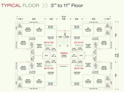 Project Image of 725.92 - 912.03 Sq.ft 3 BHK Apartment for buy in Madhuvan Swastik