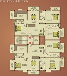 Project Image of 1422.0 - 1769.0 Sq.ft 3 BHK Apartment for buy in Poomalai Pannai Pearls